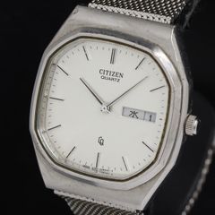 稼働☆新品電池 シチズン CQ クォーツ 漢字デイデイト 1979年 70年代