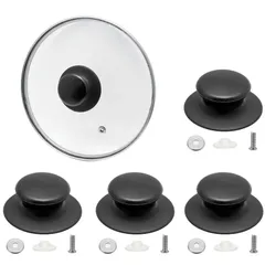 【新着商品】ポットリッドパーツ プラスチック 耐熱性 ハンドル ハンドル ノンスリップ蓋 パンポットカバーグリップ 調理器具アクセサリー 蓋ノブ ノブ ふた 鍋ふたノブ 取っ手 鍋の蓋 鍋つまみ 4個セット 交換 つまみ 鍋蓋のサムネイル