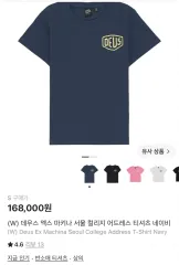 DEUS EX MACHINA ソウル カレッジ アドレス Tシャツ ネイビーのサムネイル