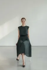 LANVIN COLLECTION ランバンコレクション プリーツ ロング丈スカート（サイズ61）のサムネイル
