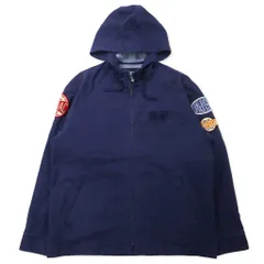 VAN -JAC- デニム フーデッド スウィングトップ M ブルー コットン 濃紺 ロゴ刺繍 ワッペンのサムネイル