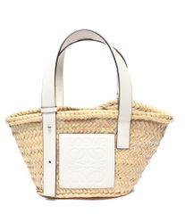 ロエベ LOEWE カゴバッグ バスケット ラージ GM ラフィア ホワイト