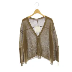 ビアズリー BEARDSLEY ガリャルダガランテ 24SS リネンショートカーディガン ニット 長袖 薄手 F 茶 /NR ■OSのサムネイル