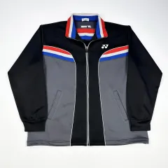 (L) ヨネックス バドミントン トレーニング ジャージ ブラック グレーのサムネイル