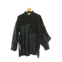 ナゴンスタンス nagonstans 25SS volume-sleeves shirt シャツ ブラウス リネン M ブラック /CX ■OSのサムネイル