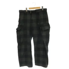 サカイ sacai Plaid Pants チェックパンツ カーゴ ジッパーフライ 3 ブラック チャコールグレー ミントグリーン 25-03824 /DO ■OSのサムネイル