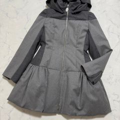 美品】FOXEY カシミヤ100% リバーコート グレー ロング丈 ベルト付き