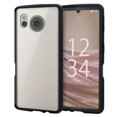 エレコム AQUOS sense7 [ SH-53C | SHG10 ] ケース カバー 耐衝撃 衝撃吸収 TOUGH SLIM LITE 指紋がつきにくい背面パネル 半透明 [薄くて軽い耐衝撃ケース] ストラップホール付き ブラック PM-S226TSLFCのサムネイル