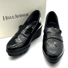 【B5513】 HILLS AVENUE ヒルズアヴェニュー ローファー ウエッジソール エナメル 厚底 ラウンドトゥ レディース 箱付きのサムネイル