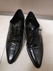 24AW McQueen マックイーン レザーシューズ ブラック 42 27cm - メルカリ