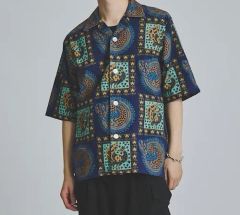 希少デザイン】 ニードルス 花柄 レース カバナ シャツ 稲葉浩志