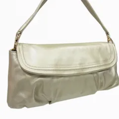 極美品◇mila schon 2way アクセサリーポーチ クラッチバッグ シルバーグレー ミラショーン ショルダーバッグ レディース 保存袋付 のサムネイル
