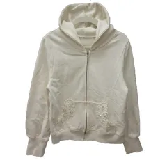 ウィルセレクション WILLSELECTION ジャケット パーカー ジップアップ ビーズ M 白 ホワイト /MSのサムネイル