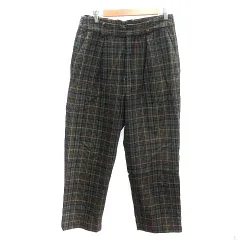 フリークスストア FREAKS STORE ワイドパンツ イージー チェック S4 S 緑 グリーン /AUのサムネイル