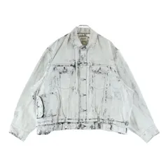 beautiful people (ビューティフルピープル) double-end left hand twill denim blouson ブリーチデニム 2WAY デニム トラッカージャケット ホワイト 1515102026のサムネイル