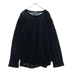 Yohji Yamamoto POUR HOMME (ヨウジヤマモト プールオム) ウール プルオーバー HD-T25-192 クルーネックニット ブラックのサムネイル