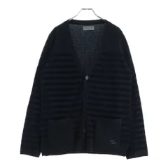 Yohji Yamamoto POUR HOMME (ヨウジヤマモト プールオム) 13AW ボーダー 切替 カシミア HQ-K93-198 カーディガン ブラックのサムネイル