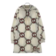GUCCI (グッチ) インターロッキングG テクニカルジャージ ハーフジップパーカー アイボリー×レッド #XXS 681269のサムネイル