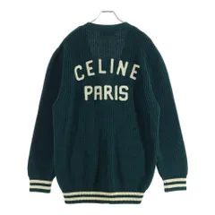 CELINE (セリーヌ) ロゴワッペン カレッジカーディガン グリーン Sのサムネイル
