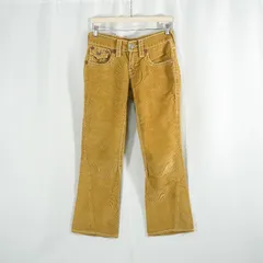 TRUE RELIGION トゥルーレリジョン JOEY BIG T コーデュロイ フレアパンツ W28 USA製 キャメル y2k 古着のサムネイル