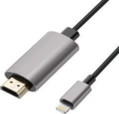 iPhone HDMI変換ケーブル 2m Lightning HDMI変換アダプタ ミラーリング