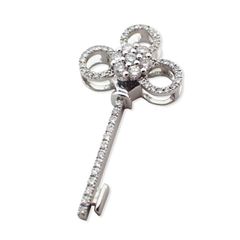K14WG キーハートダイヤモンド ペンダントトップ 0.13CT - メルカリ