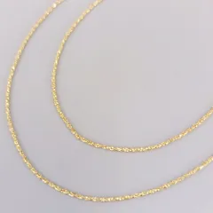 18金 K18 男女兼用 ジュエリーマキ 2連ヴェネチアンネックレス 1.89ｇ 40.5㎝ Z1390のサムネイル