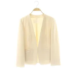 ボールジー BALLSEY トゥモローランド ドライダブルクロス ノーカラージャケット アウター ワンカラー 36 ライトベージュ /BB ■OS ▲Hのサムネイル
