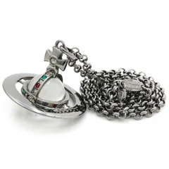 【 良品 】Vivienne Westwood ヴィヴィアン ウエストウッド スモール オーブ ネックレス ペンダント ORB ガンメタ クリア アクセサリー メンズ レディース ユニセックス オーヴのサムネイル