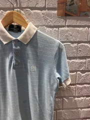 古着　S　半袖　ポロシャツ　GIVENCHY　ジバンシー　水色　ボーダーのサムネイル