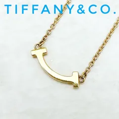 美品🌟Tiffany＆Co. Tスマイル ミニ イエローゴールド ネックレス 約40-45cm Uのサムネイル