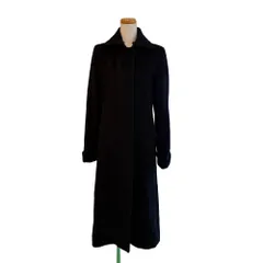 ケーティー キヨコ タカセ  K.T KIYOKO TAKASE ロングコート スタンドカラー 比翼仕立て アンゴラウール M 黒 ブラック /MZ ■ECF005のサムネイル
