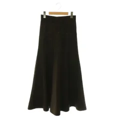 アパルトモン ドゥーズィエムクラス L'Appartement DEUXIEME CLASSE 25SS Flare Skir フレアスカート ニット ロング 36 ダークブラウン /HS ■OSのサムネイル