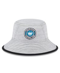 뉴 엘라 남성 액세서리 모자 New Era Mens Gray Charlotte Fc Game Bucket Hat Gray 회색