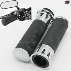 25mm 알루미늄 오토바이 핸들 바 그립 CNC 가공 핸들 바 그립 할리 스포츠 스타 크루저 헬기 용