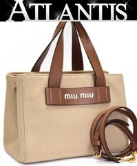 正規品】MIUMIU カナパ 花柄キャンパスバック 即日発送！使用写真あり 