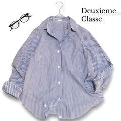 MUSE de Deuxieme Classe ストライプオーバーサイズシャツ MUSE de Deuxieme Classe】2way ストライプシャツ オーバーサイズ 長袖