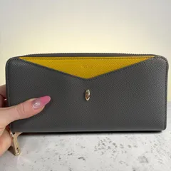 Nano universe長財布 グレー×イエロー バイカラーのサムネイル