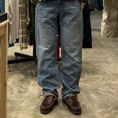 美品/希少 90s アースカルチャー W31 デニム シャンブレーパンツ 