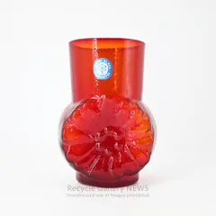 ● 佐々木硝子 vintage vase　東洋佐々木ガラス　一輪挿し　花瓶　赤　昭和レトロのサムネイル