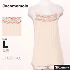 美品 Jocomomola トップス キャミソール　ノースリーブ　幾何学模様　かわいい　コットン混のサムネイル