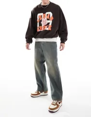 ジャック アンド ジョーンズ メンズ ボトムス デニムパンツ ジーンズ Jack Jones ron skater jeans with brown cast wash Brown Tint ブラウンのサムネイル