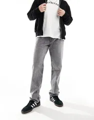 オンリーアンドサンズ メンズ ボトムス デニムパンツ ジーンズ ONLY SONS edge straight fit jeans in washed Medium gray denim グレーのサムネイル