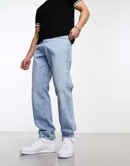 オンリーアンドサンズ メンズ ボトムス デニムパンツ ジーンズ Only Sons Edge loose fit jeans in light wash Light Blue Denim デニムのサムネイル