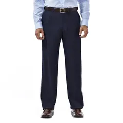 ハガー メンズ ボトムス カジュアルパンツ Mens Haggar eCLo Stria ClassicFit FlatFront Dress Pants Blue ブルーのサムネイル