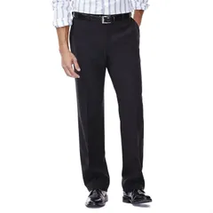 ハガー メンズ ボトムス カジュアルパンツ Mens Haggar eCLo Stria ClassicFit FlatFront Dress Pants Black ブラックのサムネイル