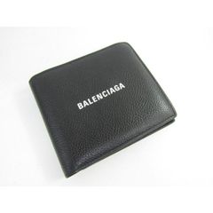 BALENCIAGA バレンシアガ エブリデイ 二つ折り財布 ブラック - メルカリ