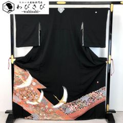 黒留袖 作家物 煌びやかな鶴 吉祥文様 金駒 金彩 トールサイズ K-5506