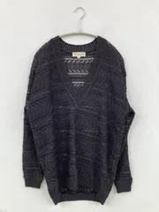 GIANNI LO GIUDICE ニット/セーター 40 ネイビー ミドル丈 長袖 Vネック 無地 レース レディースのサムネイル