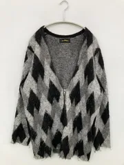 Omekashi オメカシ カーディガン/ボレロ F グレー ウール・ニット ナイロン その他総柄 ミドル丈 長袖 レディースのサムネイル